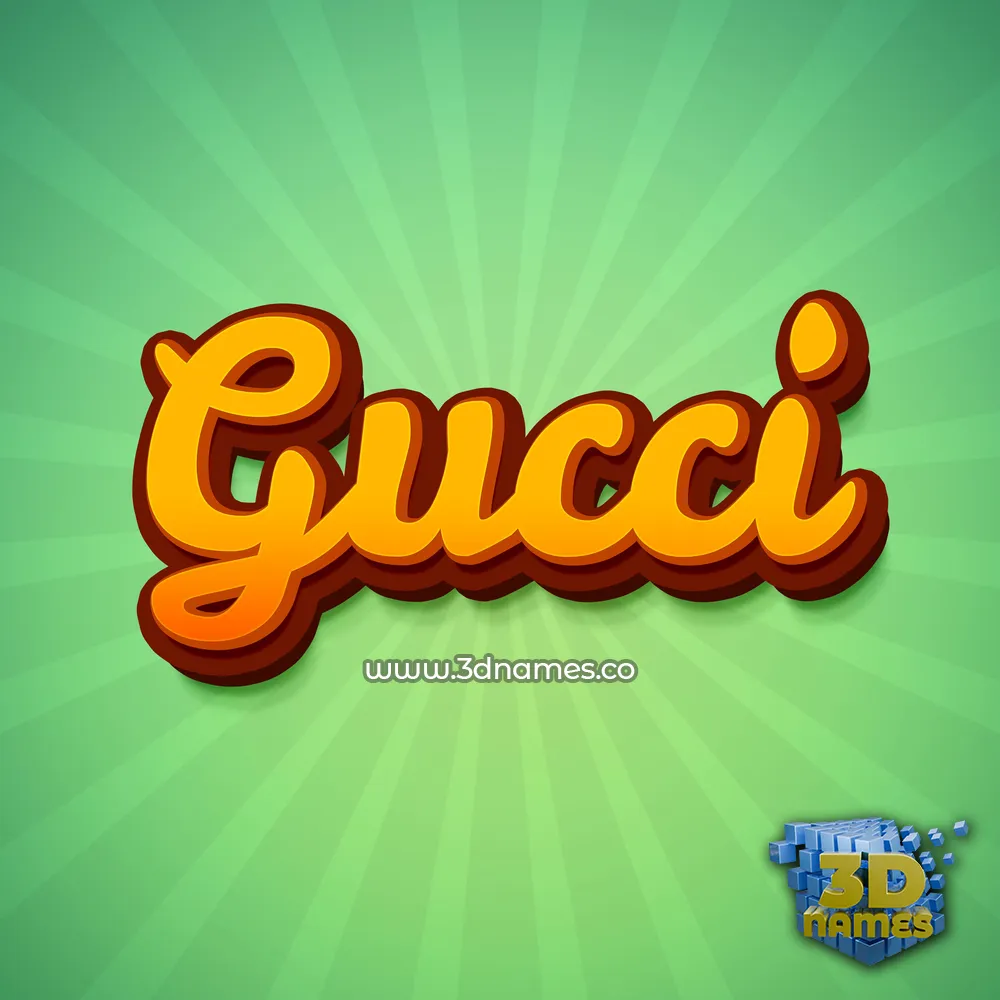 gucci in Green Rays style - 3D name wallpaper