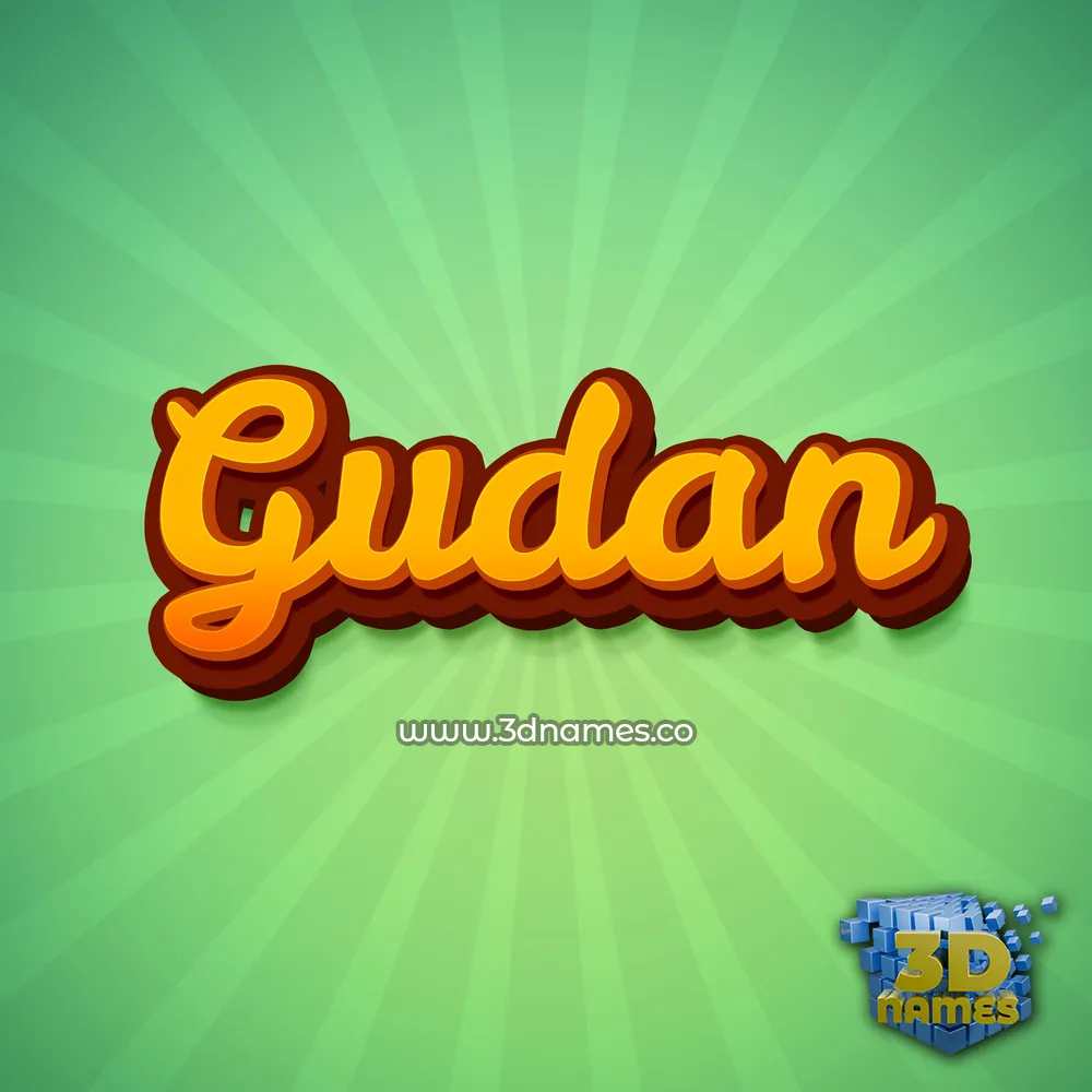 gudan in Green Rays style - 3D name wallpaper