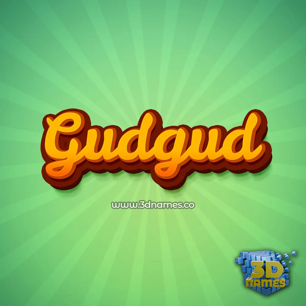 gudgud in Green Rays style - 3D name wallpaper