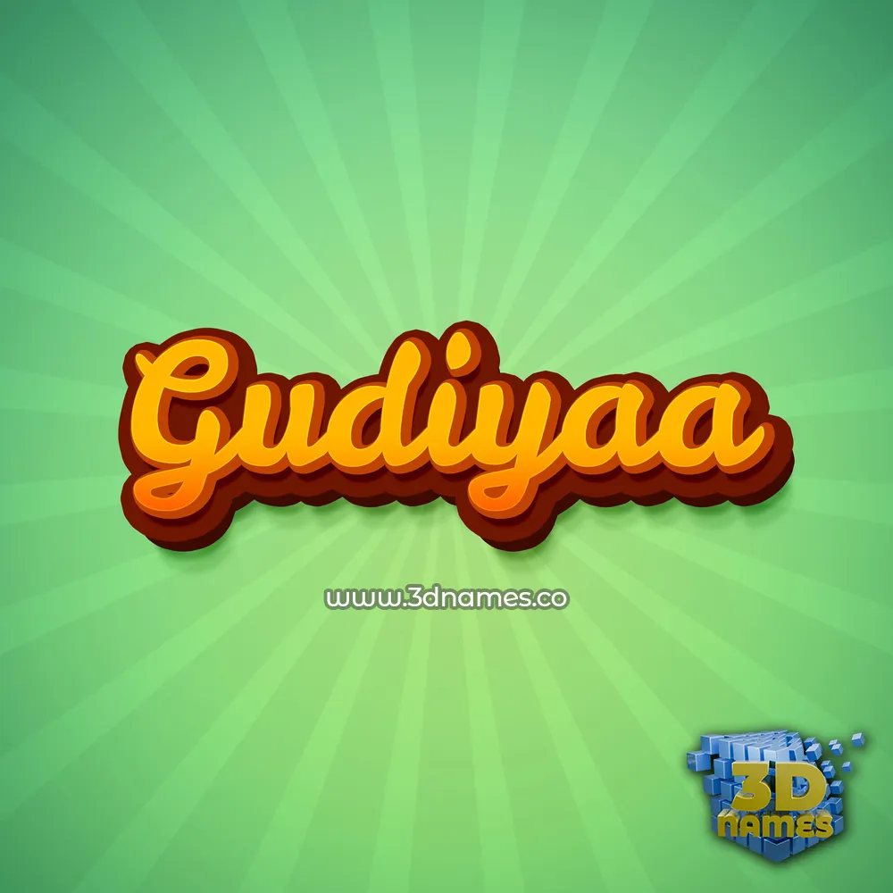 gudiyaa in Green Rays style - 3D name wallpaper