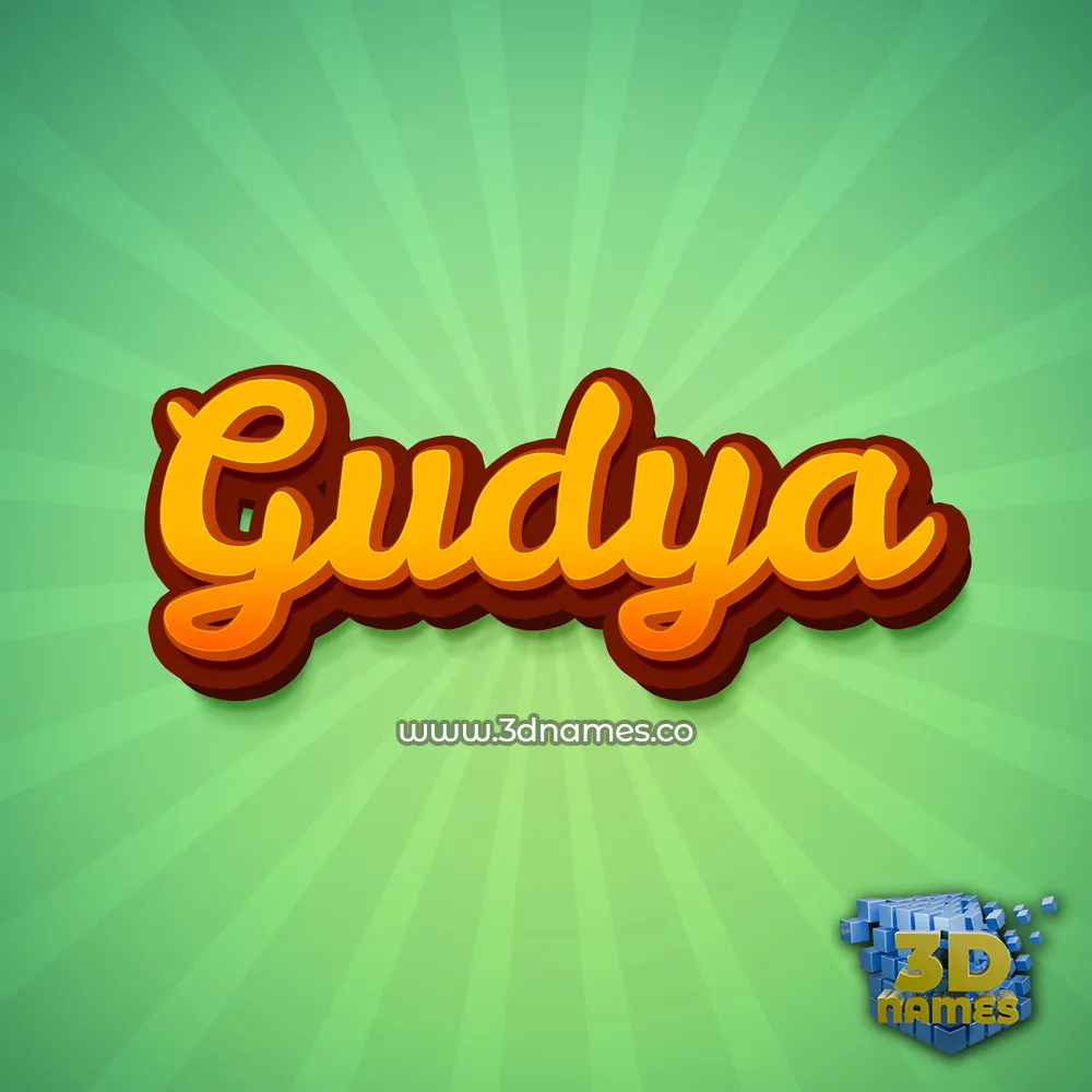 gudya in Green Rays style - 3D name wallpaper