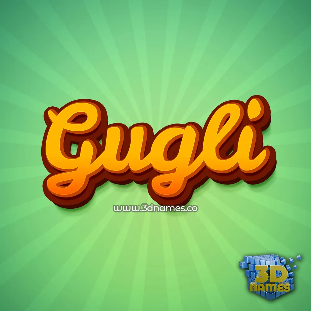 gugli in Green Rays style - 3D name wallpaper