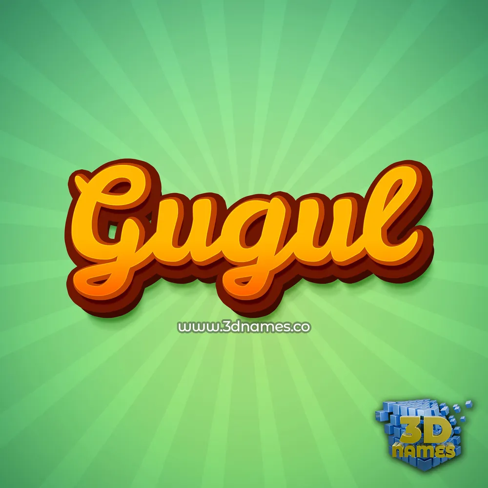 gugul in Green Rays style - 3D name wallpaper