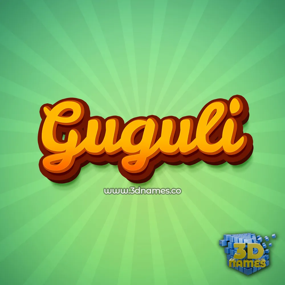 guguli in Green Rays style - 3D name wallpaper
