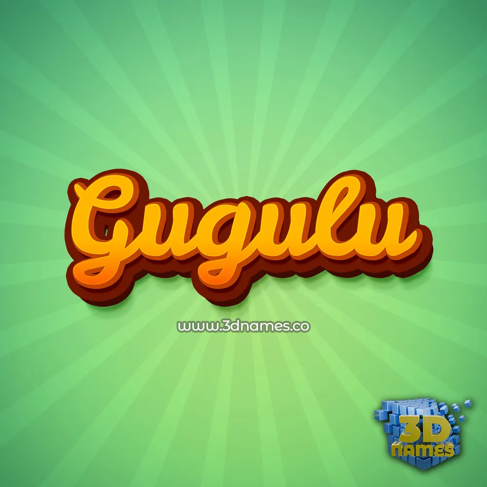 gugulu in Green Rays style - 3D name wallpaper