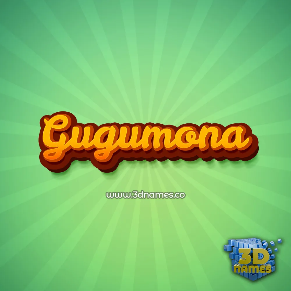gugumona in Green Rays style - 3D name wallpaper