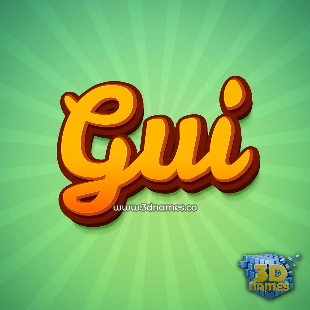 gui in Green Rays style - 3D name wallpaper