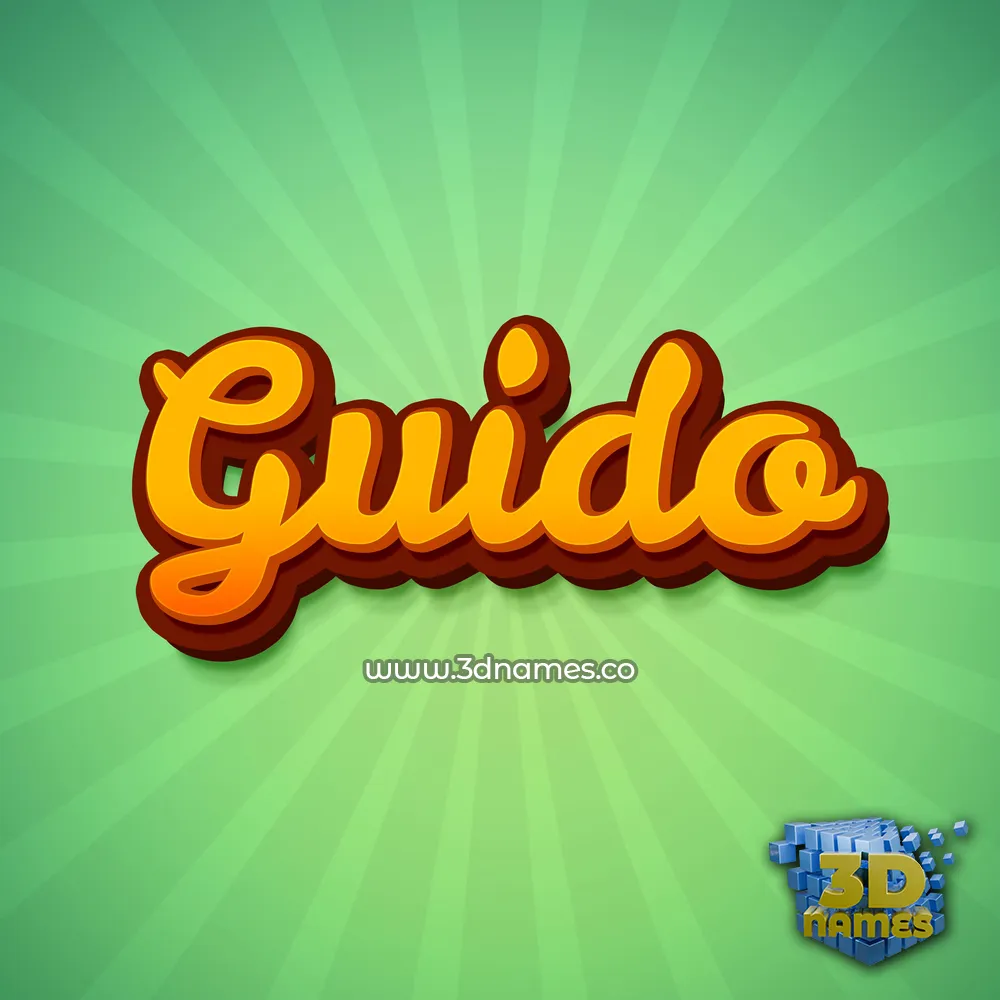 guido in Green Rays style - 3D name wallpaper