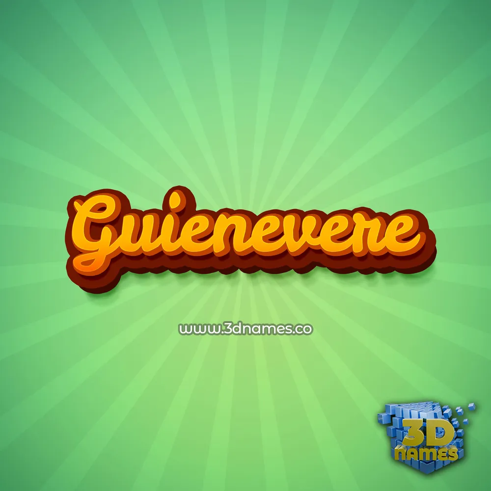 guienevere in Green Rays style - 3D name wallpaper