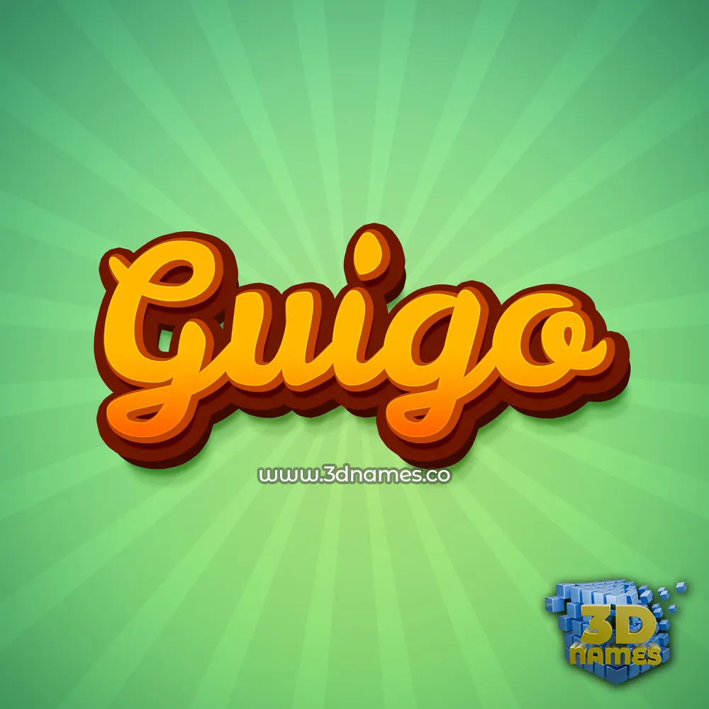 guigo in Green Rays style - 3D name wallpaper