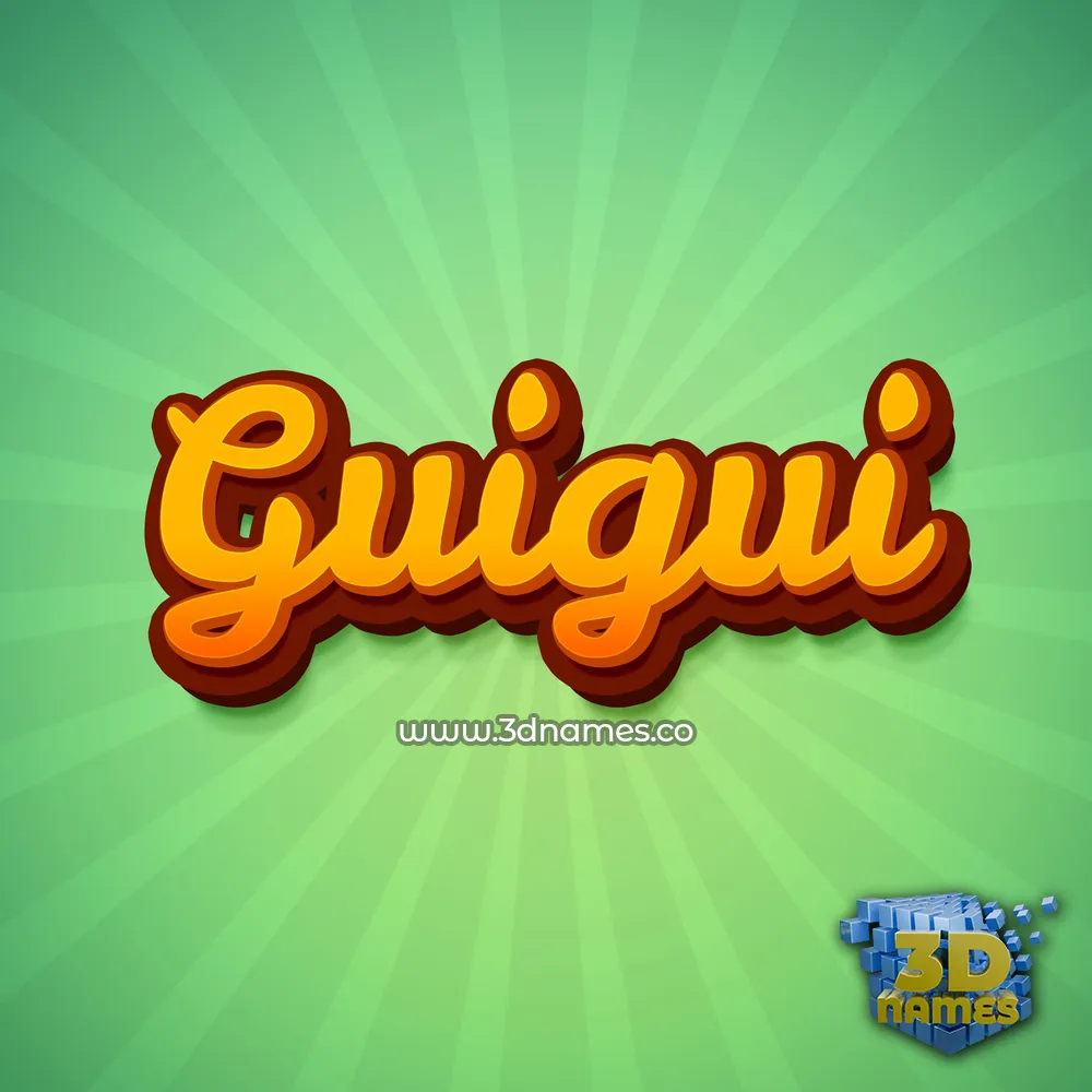 guigui in Green Rays style - 3D name wallpaper