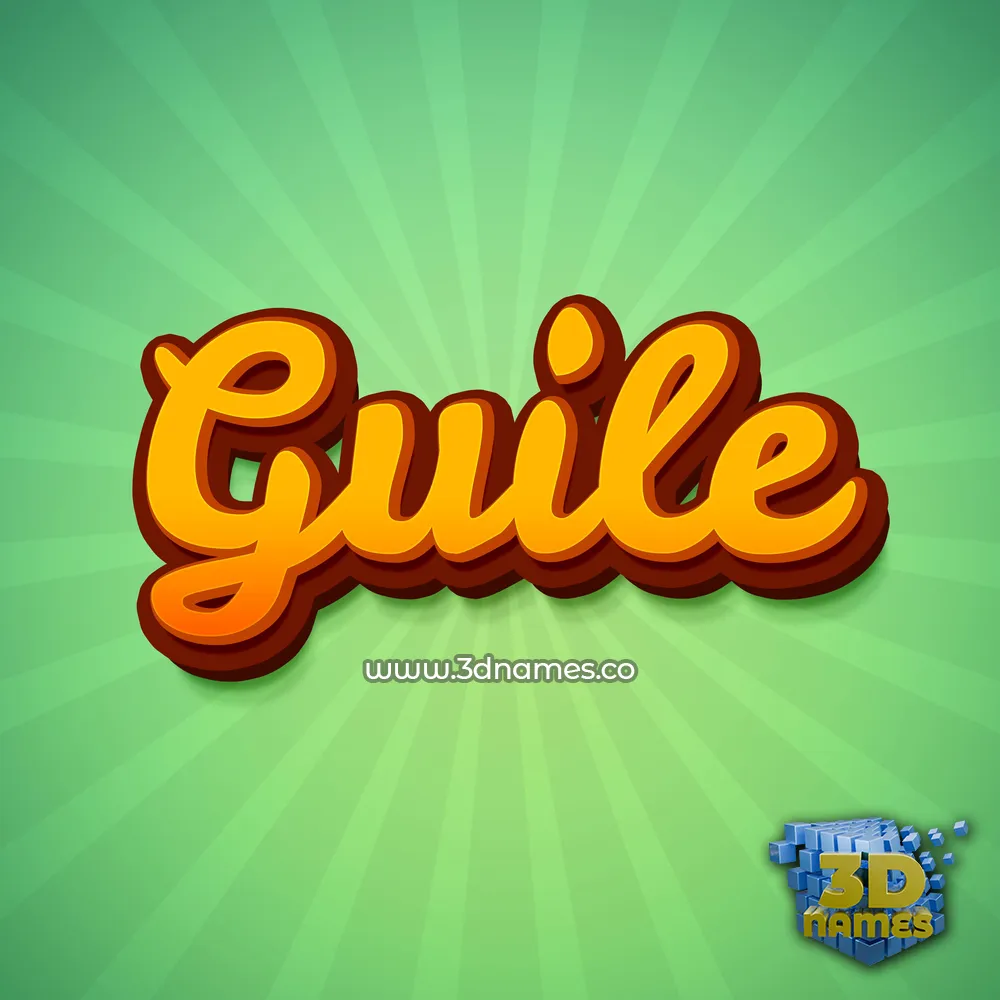 guile in Green Rays style - 3D name wallpaper