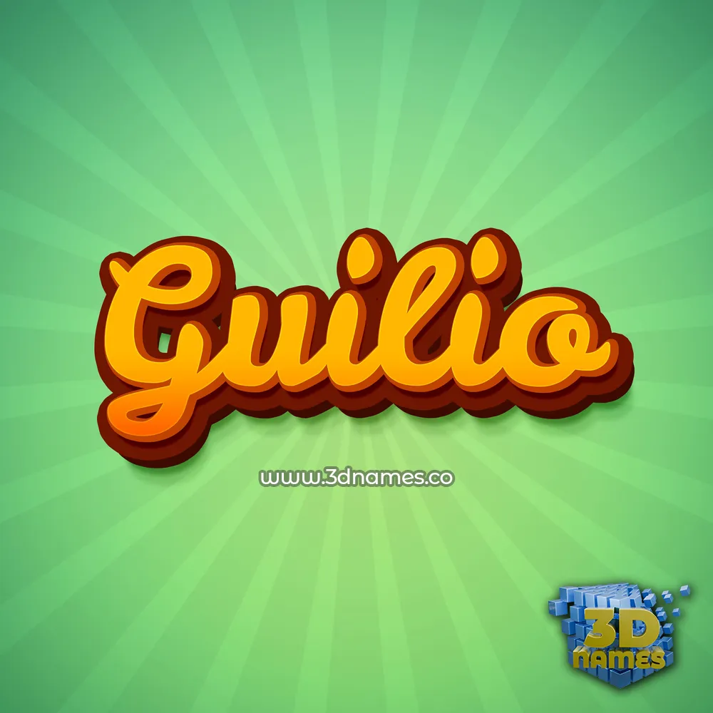 guilio in Green Rays style - 3D name wallpaper