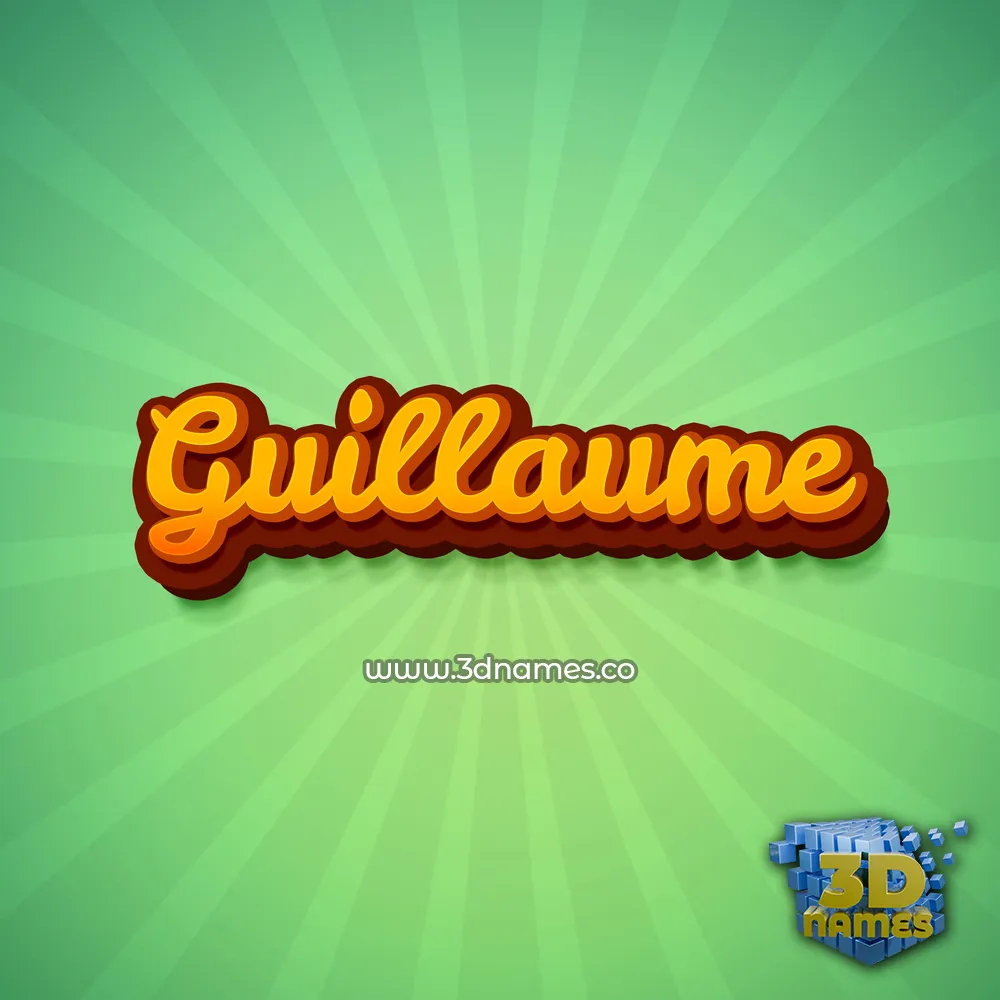 guillaume in Green Rays style - 3D name wallpaper