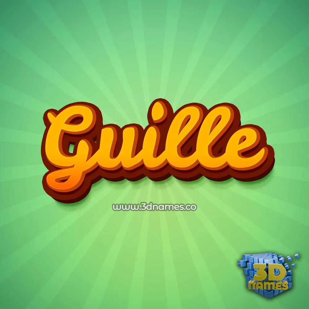 guille in Green Rays style - 3D name wallpaper
