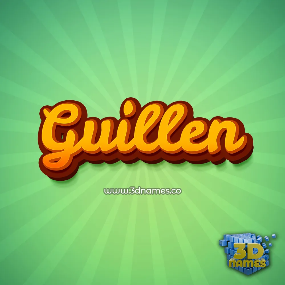 guillen in Green Rays style - 3D name wallpaper