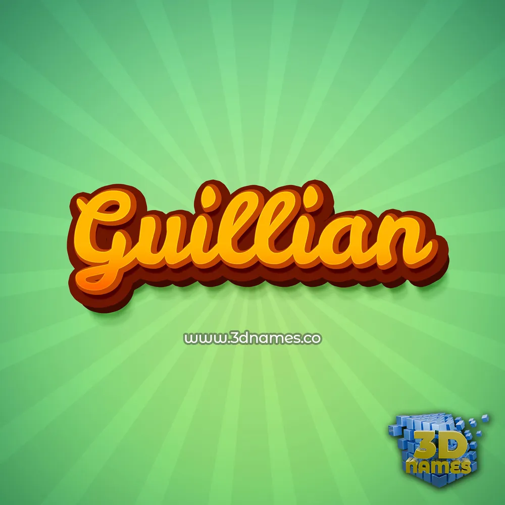 guillian in Green Rays style - 3D name wallpaper