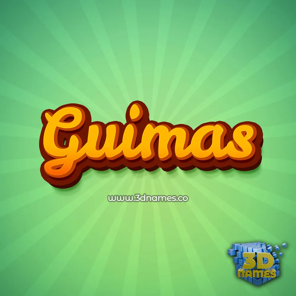 guimas in Green Rays style - 3D name wallpaper
