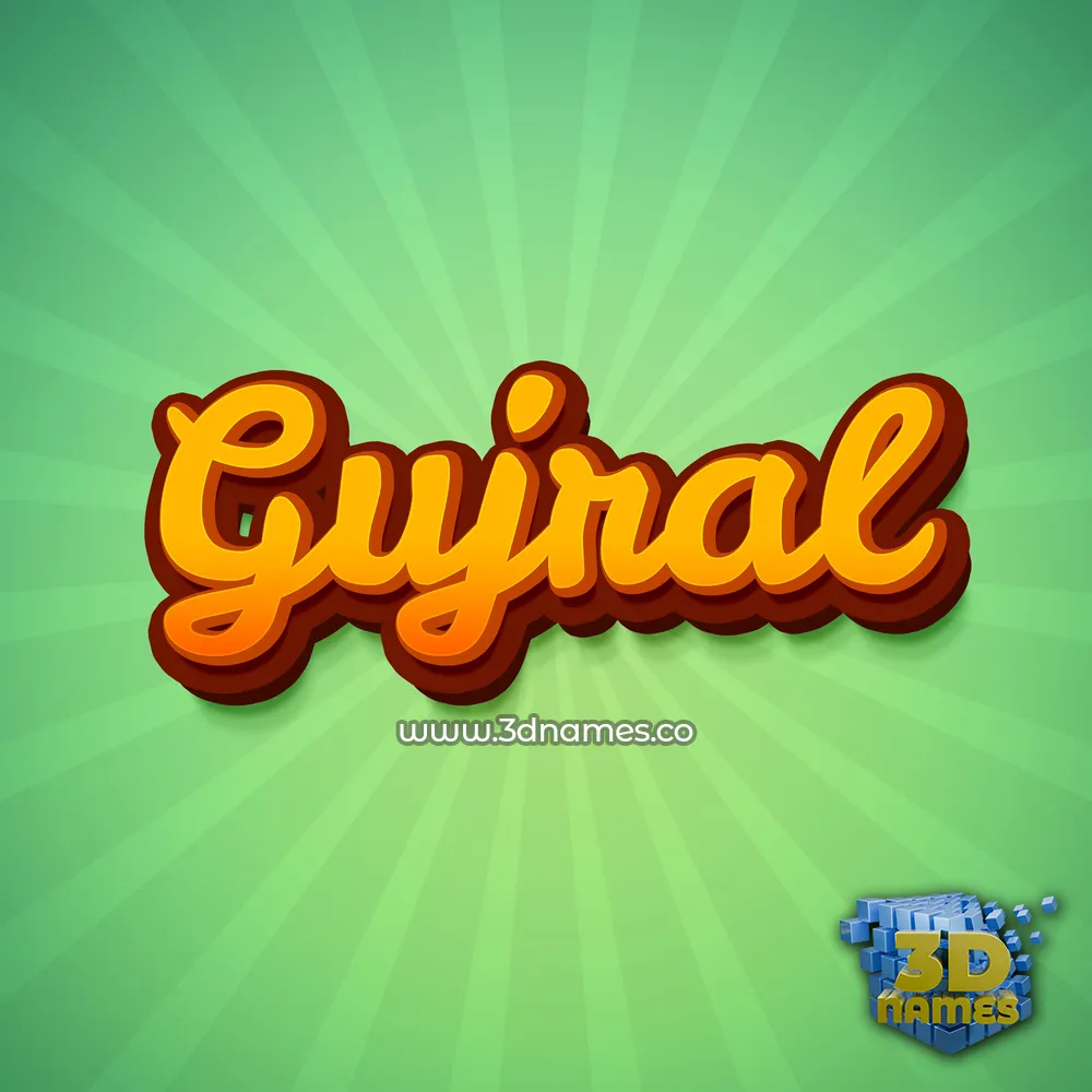 gujral in Green Rays style - 3D name wallpaper