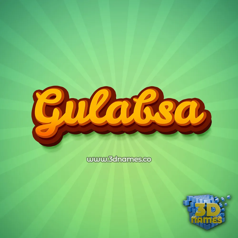 gulabsa in Green Rays style - 3D name wallpaper