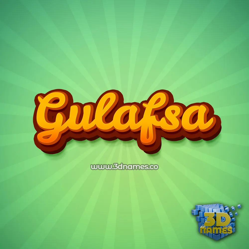 gulafsa in Green Rays style - 3D name wallpaper