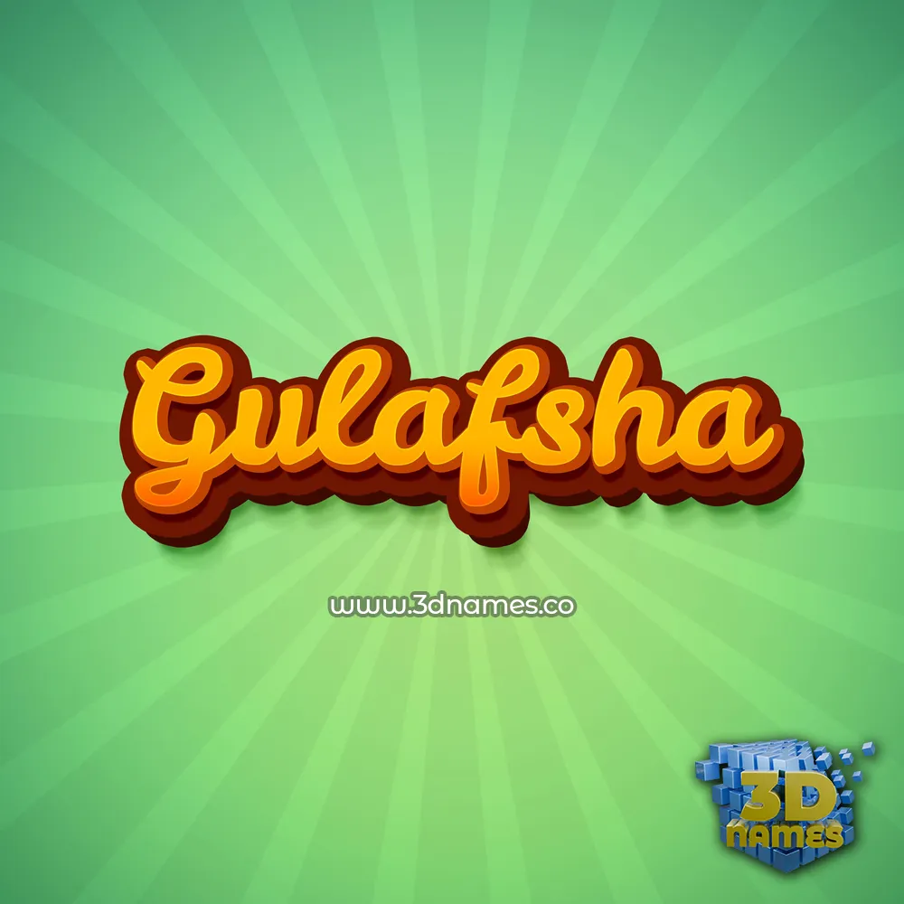 gulafsha in Green Rays style - 3D name wallpaper
