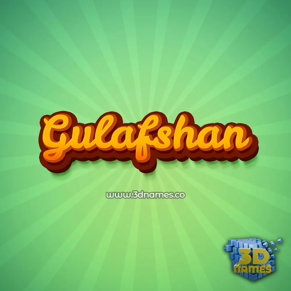 gulafshan in Green Rays style - 3D name wallpaper