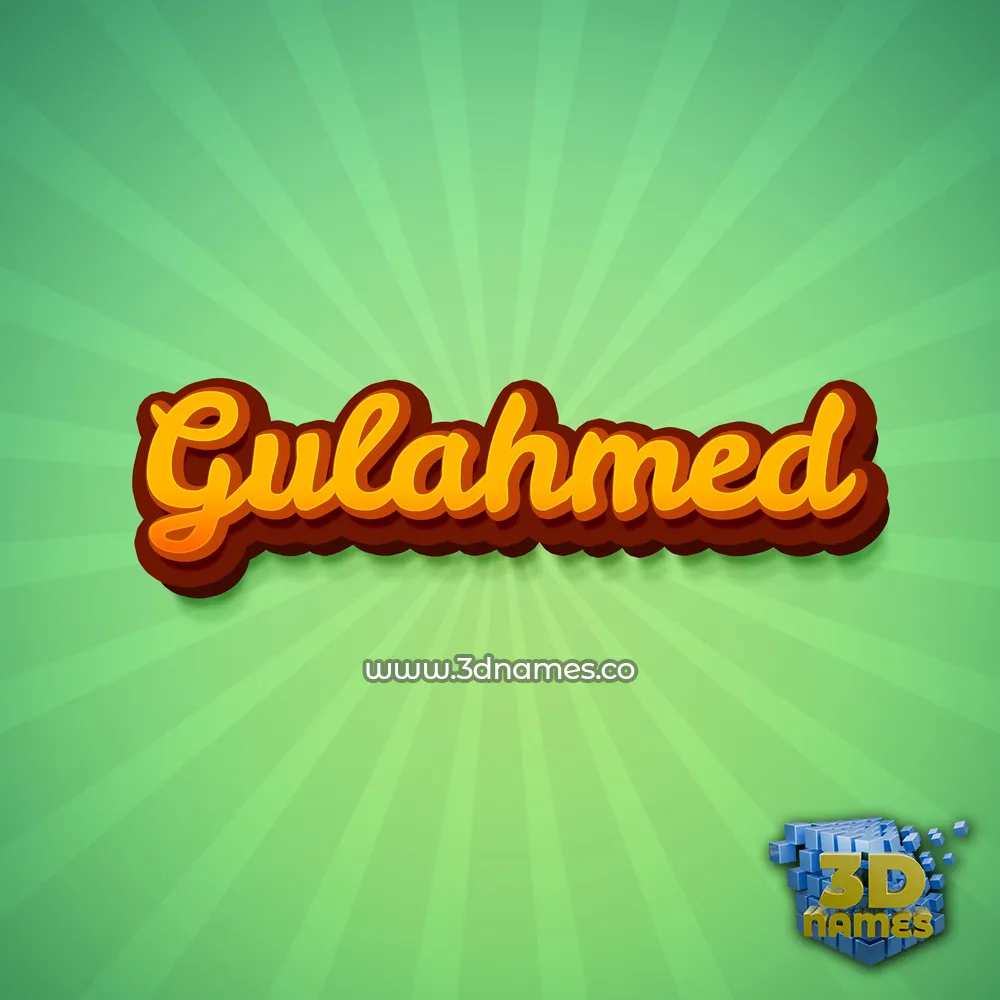 gulahmed in Green Rays style - 3D name wallpaper