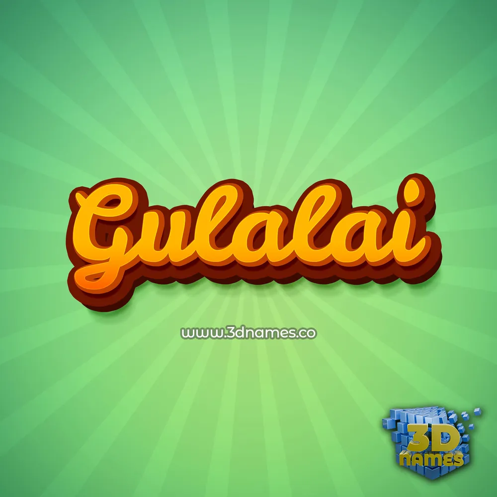 gulalai in Green Rays style - 3D name wallpaper