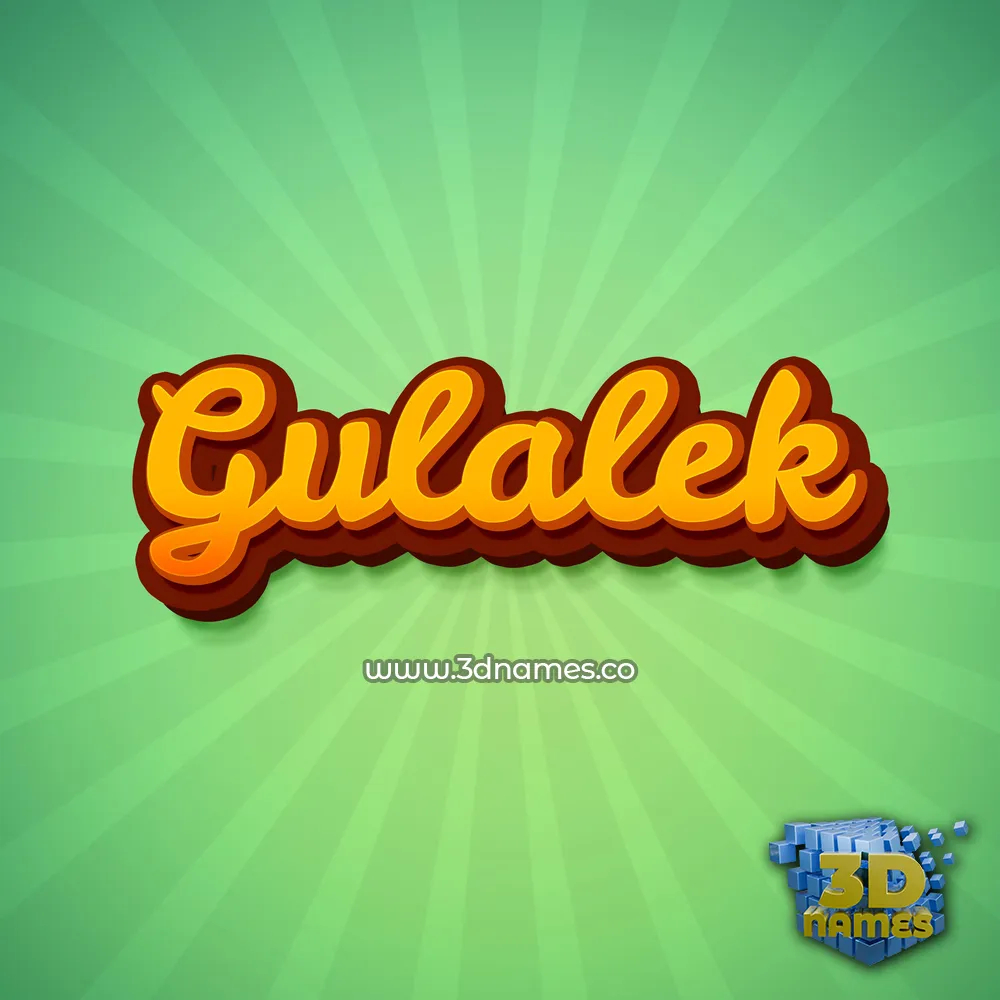 gulalek in Green Rays style - 3D name wallpaper