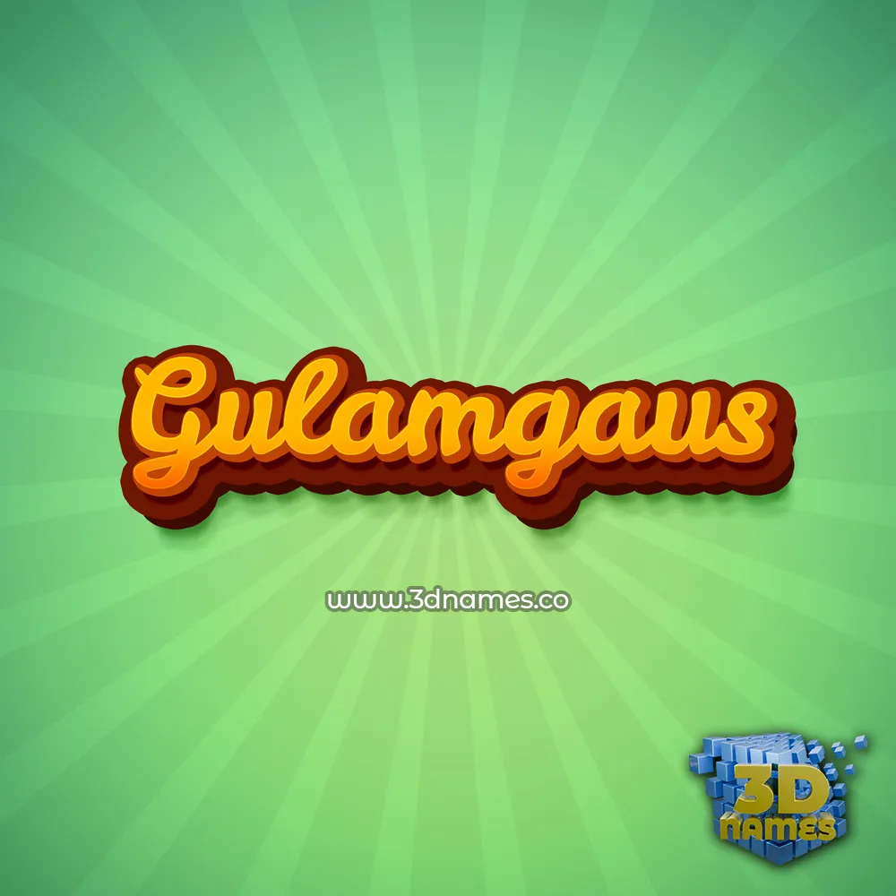 gulamgaus in Green Rays style - 3D name wallpaper