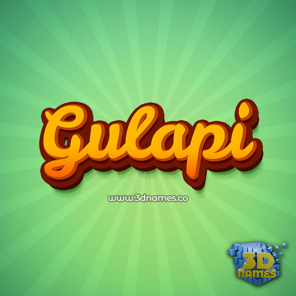 gulapi in Green Rays style - 3D name wallpaper