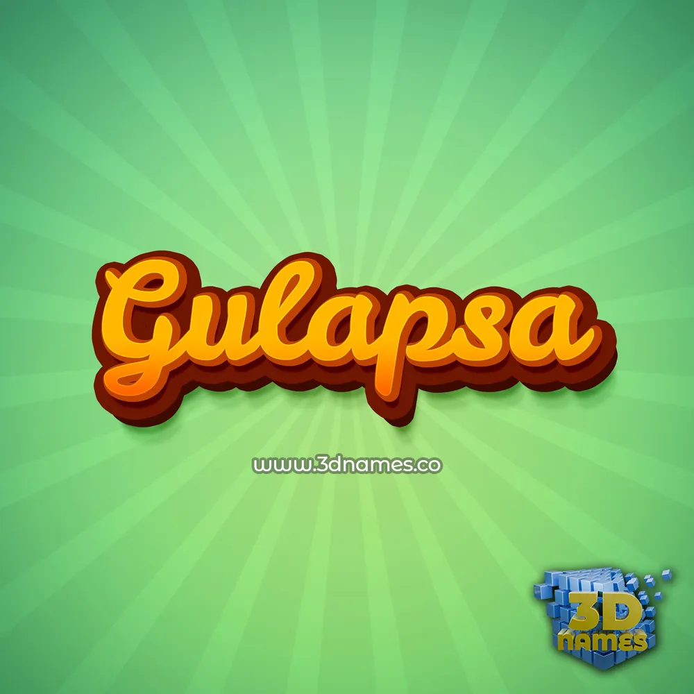gulapsa in Green Rays style - 3D name wallpaper