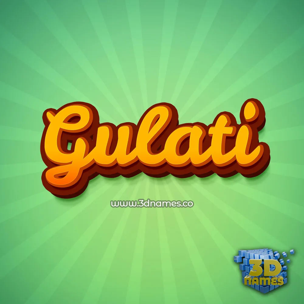 gulati in Green Rays style - 3D name wallpaper