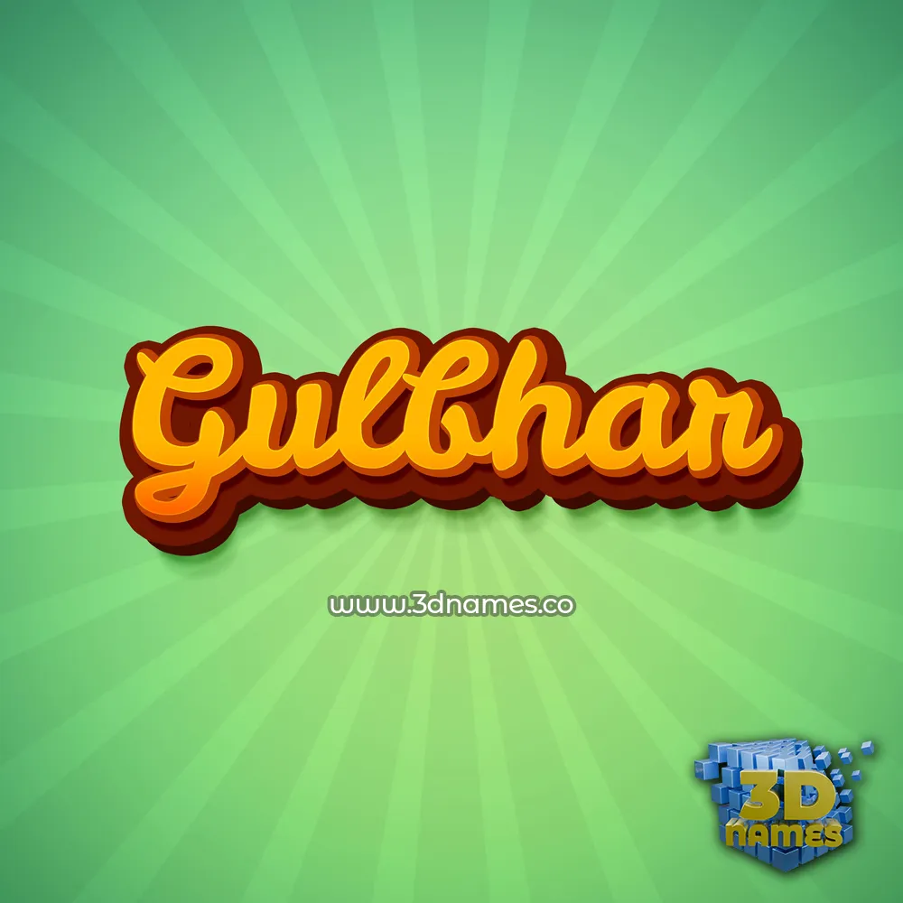 gulbhar in Green Rays style - 3D name wallpaper