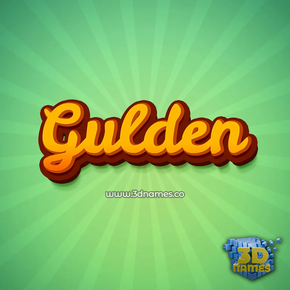 gulden in Green Rays style - 3D name wallpaper