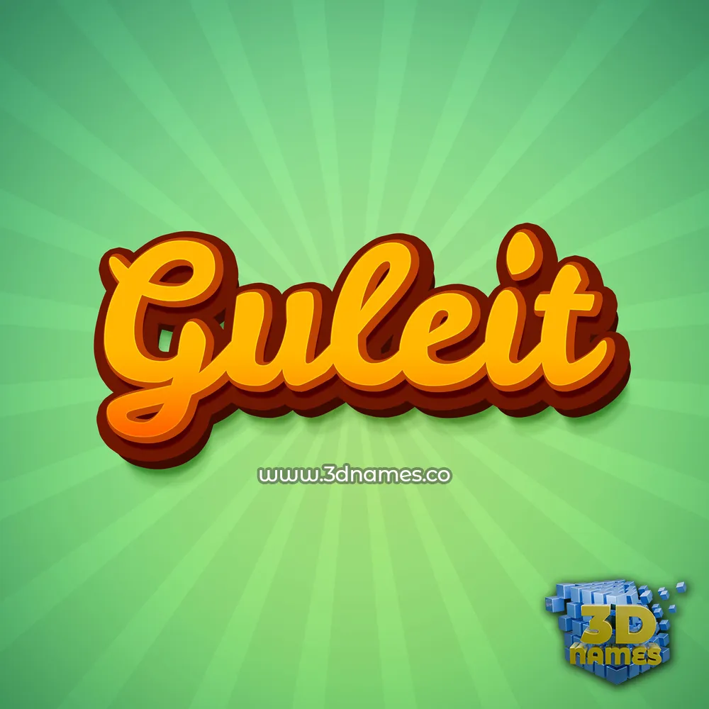 guleit in Green Rays style - 3D name wallpaper
