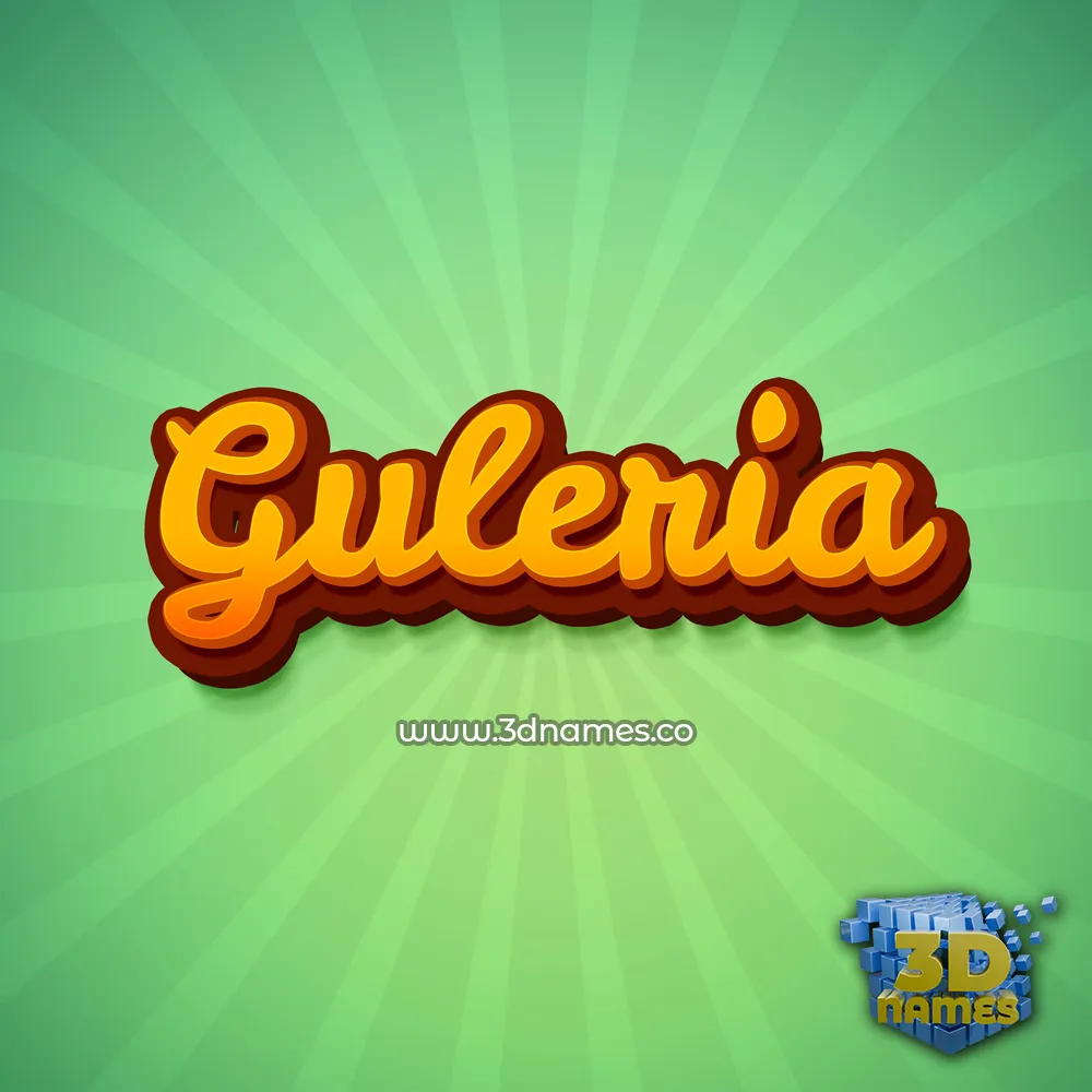 guleria in Green Rays style - 3D name wallpaper