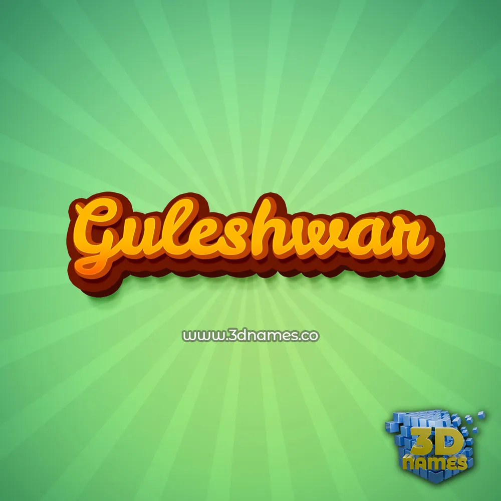 guleshwar in Green Rays style - 3D name wallpaper