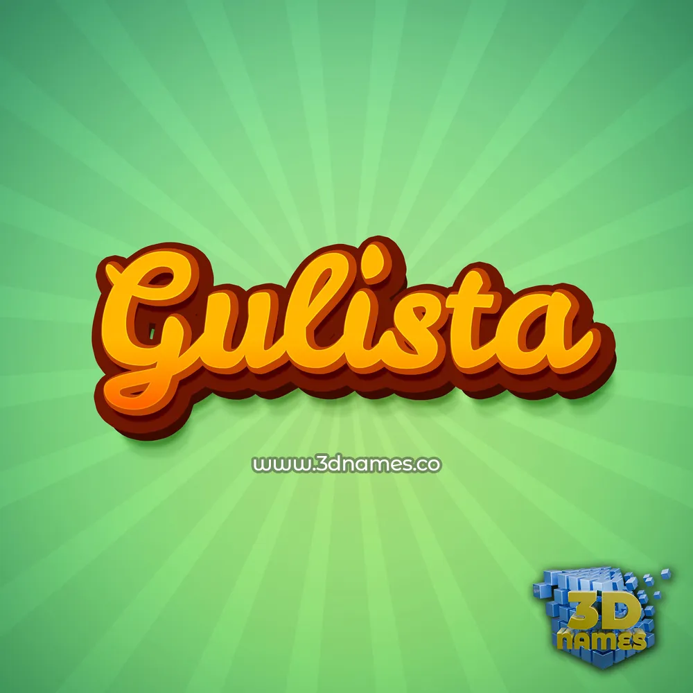 gulista in Green Rays style - 3D name wallpaper