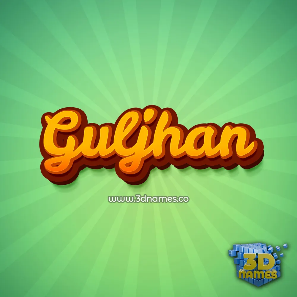 guljhan in Green Rays style - 3D name wallpaper
