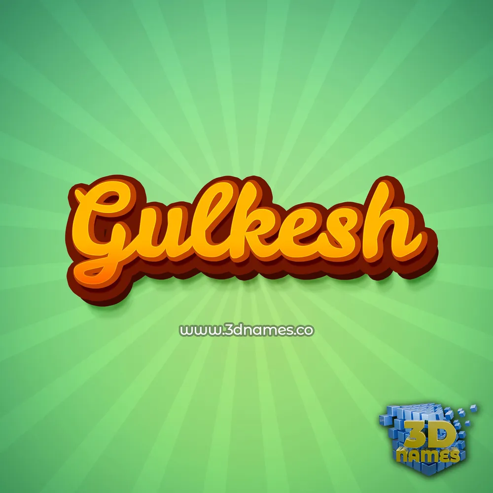 gulkesh in Green Rays style - 3D name wallpaper