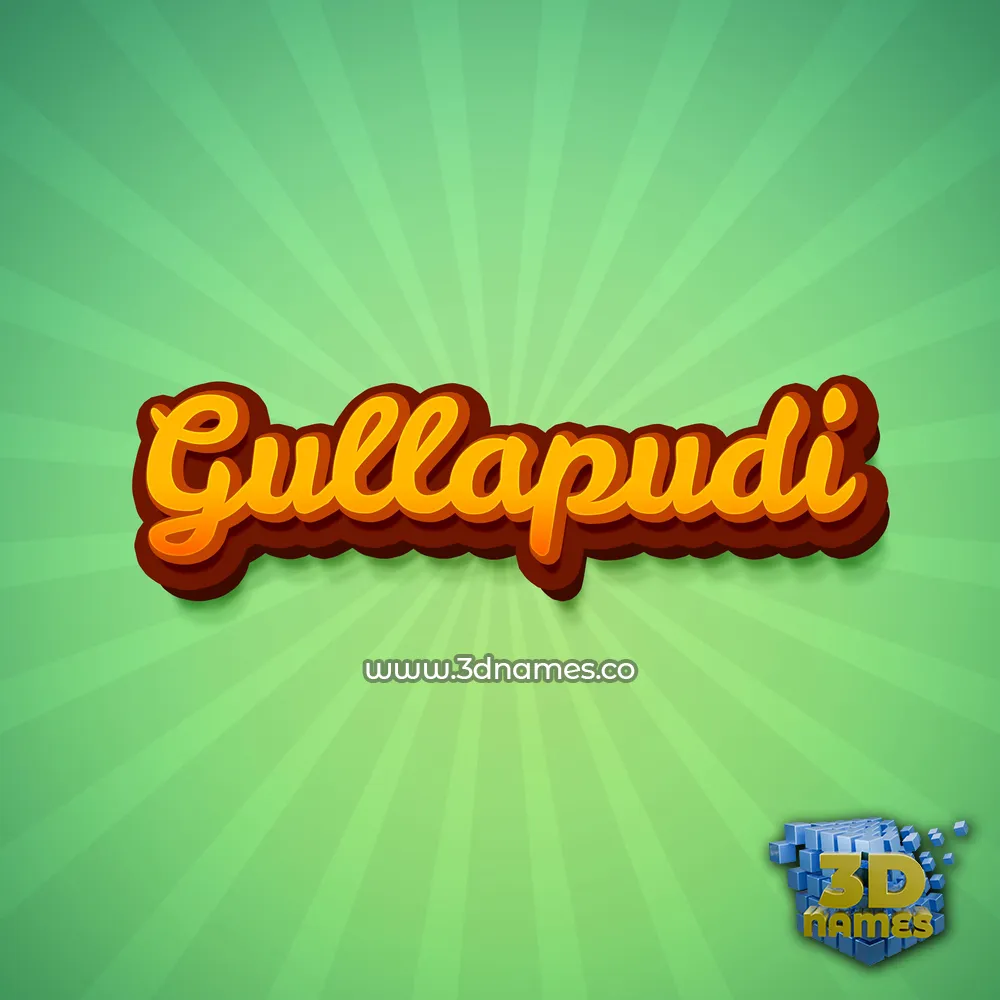 gullapudi in Green Rays style - 3D name wallpaper
