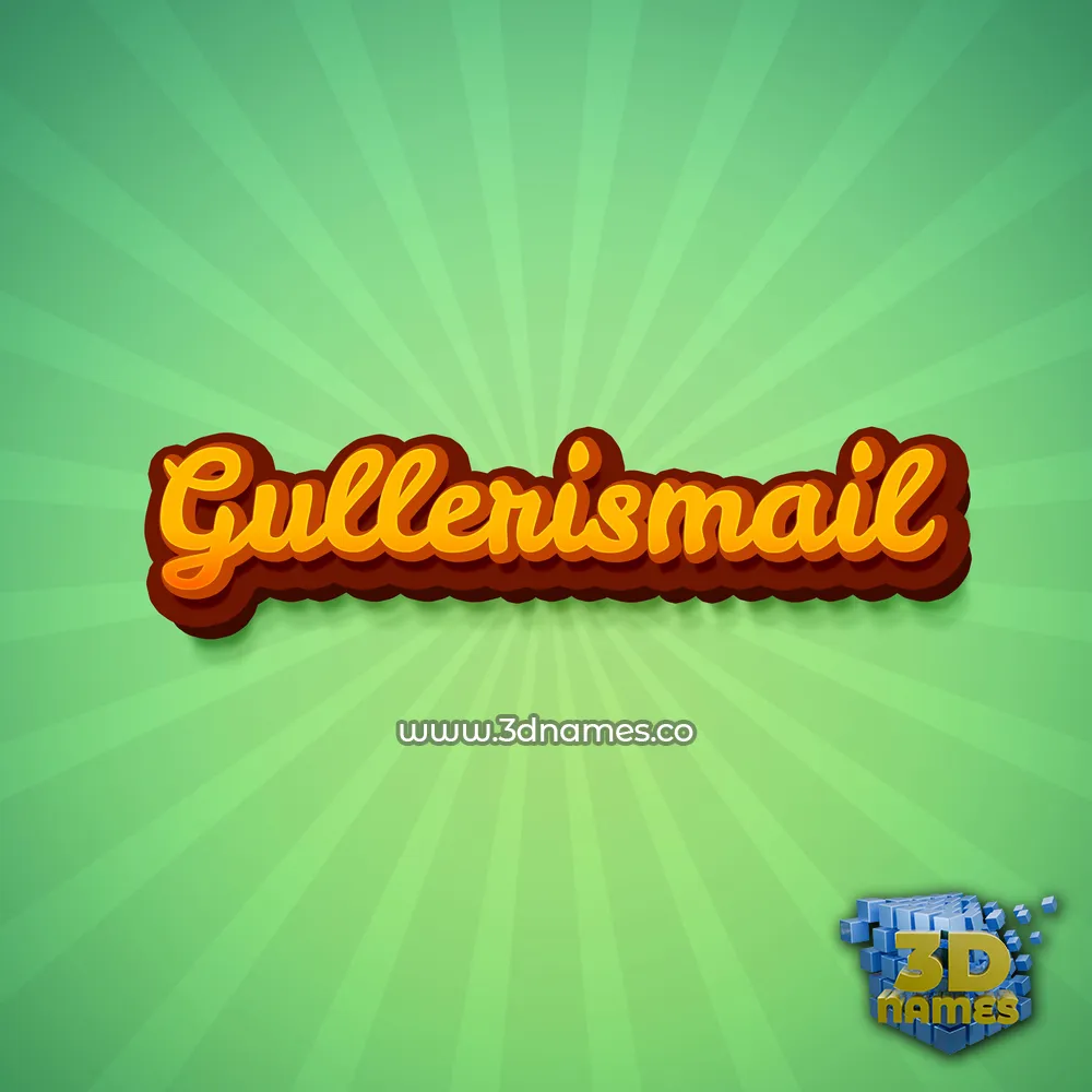 gullerismail in Green Rays style - 3D name wallpaper