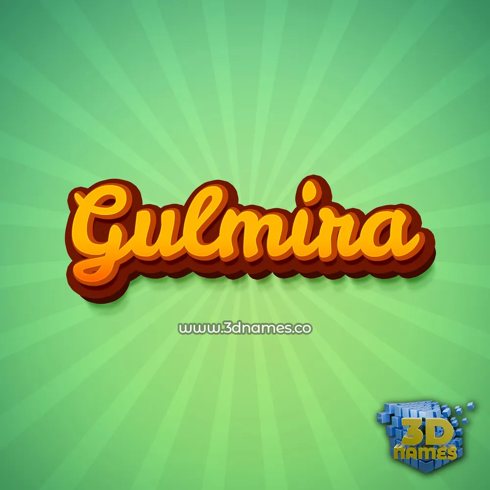 gulmira in Green Rays style - 3D name wallpaper