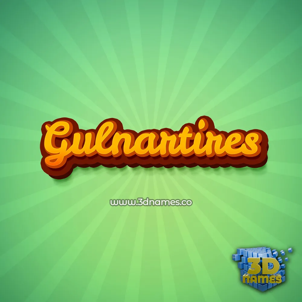 gulnartires in Green Rays style - 3D name wallpaper