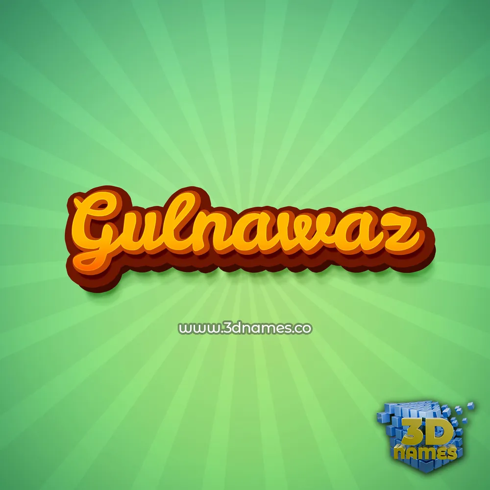 gulnawaz in Green Rays style - 3D name wallpaper