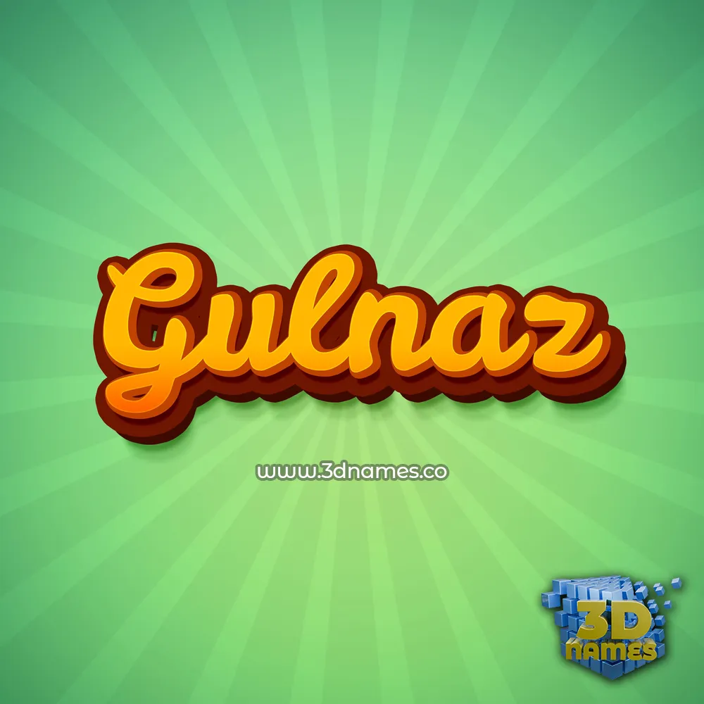 gulnaz in Green Rays style - 3D name wallpaper
