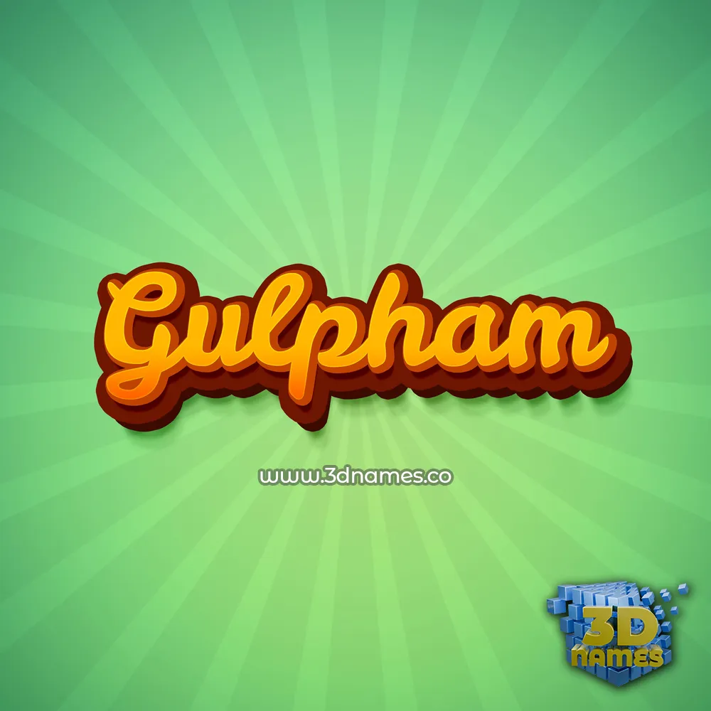 gulpham in Green Rays style - 3D name wallpaper