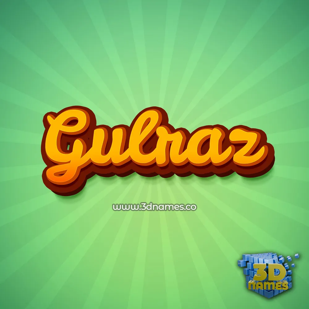 gulraz in Green Rays style - 3D name wallpaper